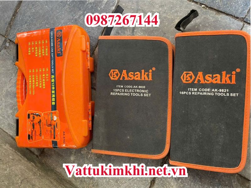 Bộ dụng cụ cơ khí Asaki kìm, mỏ lết, tô vít và hơn thế nữa