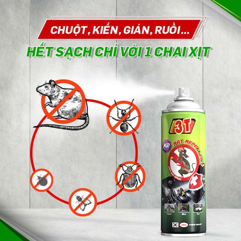 chai xịt chuột 3t chính hãng